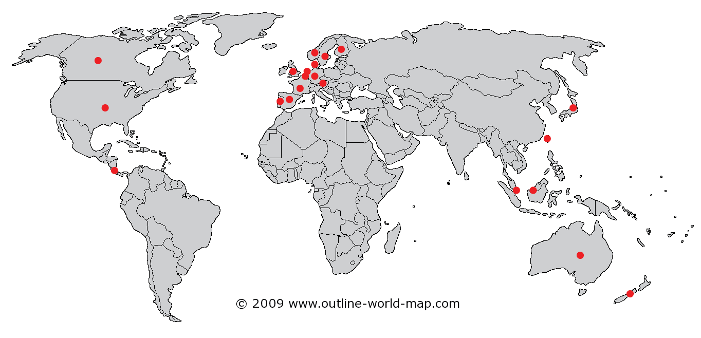 political-world-map-outline