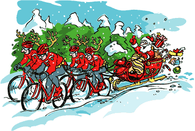 reindeer cyclists